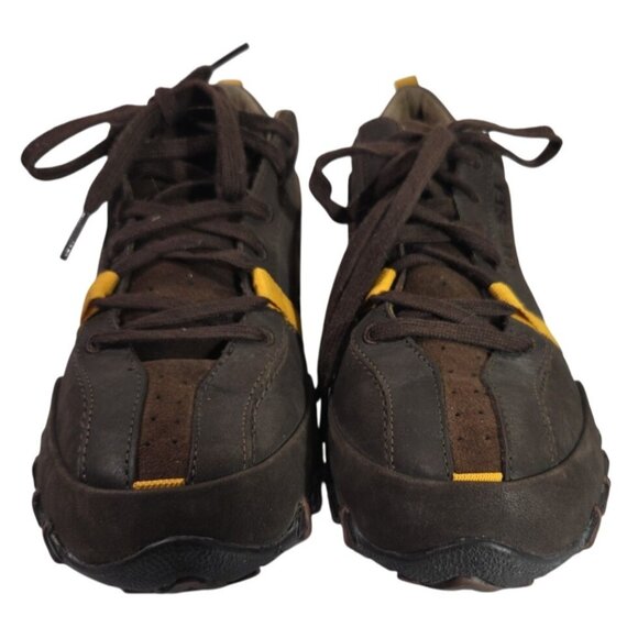 EUC Diesel Holgate Brown Yellow Driving Shoes Preppy Racer Stripe US 10.5 90s - Picture 2 of 6